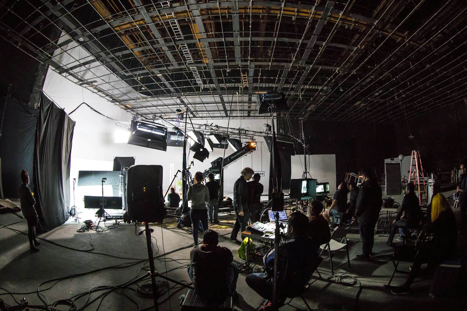 On set for Shelter
